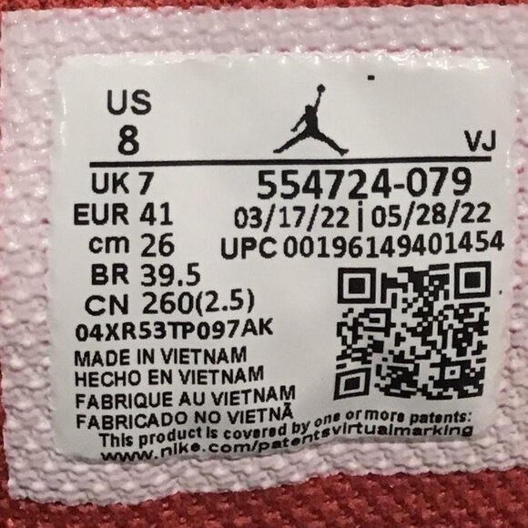Air Jordan 1 Mid 'White Black Red' Men's 8-Pre-Owned-Authentic - Picture 6 of 7